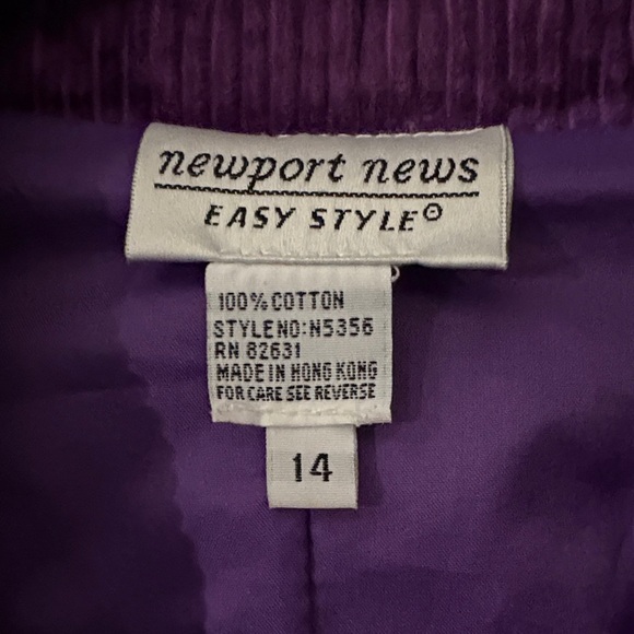 🔥Vintage🔥Rich Purple Corduroy Blazer - Picture 2 of 6